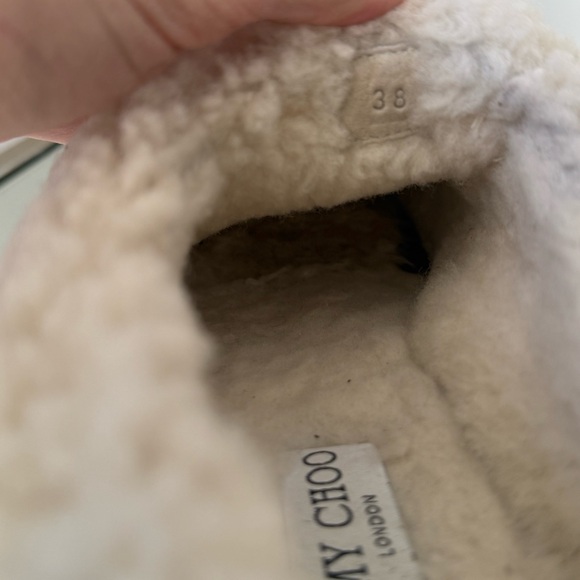 EUC JIMMY CHOO Shea shearling platform mules $1,065 - Picture 9 of 13
